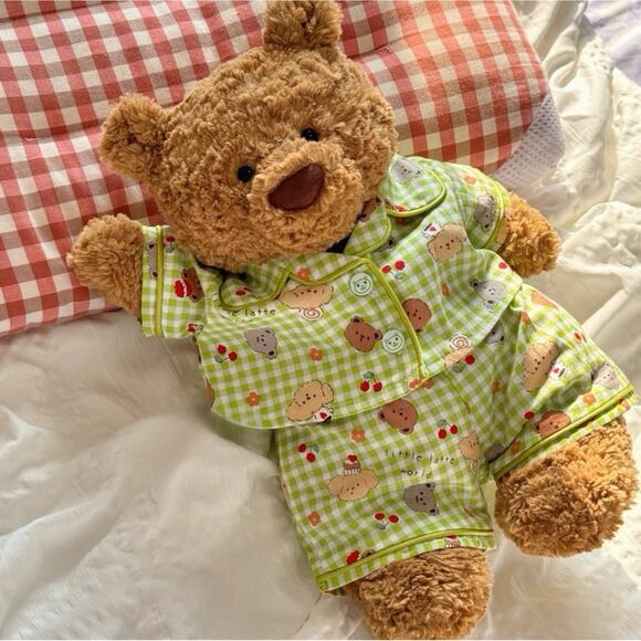 Bartholomew bear cute clothes outfits - green sleepwear(medium) - Picture 2 of 3